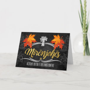 Cartes Pour Fêtes Annuelles Albanie Thanksgiving Grateful Belssings Automne