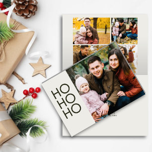 Cartes Pour Fêtes Annuelles Albâtre blanc "HO HO HO"