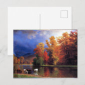 Cartes Pour Fêtes Annuelles Albert Bierstadt - On the Saco (Devant / Derrière)