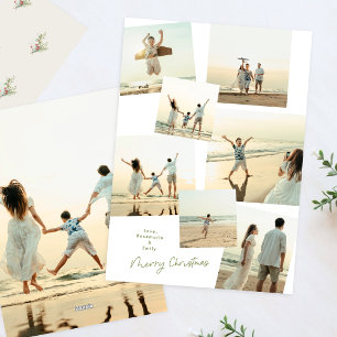 Cartes Pour Fêtes Annuelles Album photo minimal élégant de Noël multi 8