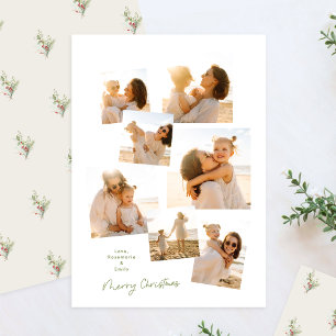 Cartes Pour Fêtes Annuelles Album photo multi 7 Noël élégant minimaliste