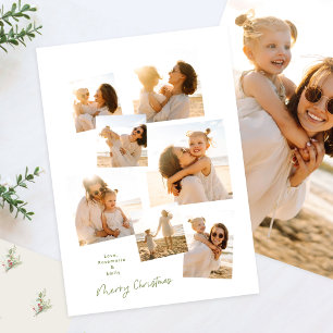 Cartes Pour Fêtes Annuelles Album photo multi 8 Noël Élégant Minimal