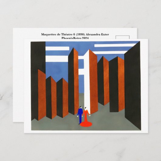 Cartes Pour Fêtes Annuelles Alexandra Exter (Devant / Derrière)