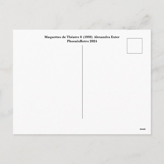 Cartes Pour Fêtes Annuelles Alexandra Exter (Dos)