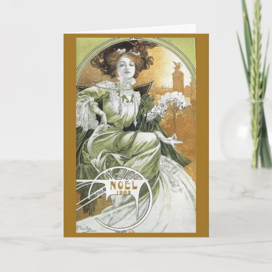 Cartes Pour Fêtes Annuelles Alfosne Mucha (Devant)