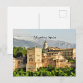 Cartes Pour Fêtes Annuelles Alhambra, Espagne (Devant / Derrière)