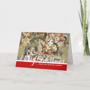 Cartes Pour Fêtes Annuelles Alice Aventures Classique Wonderland Thé Party