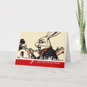 Cartes Pour Fêtes Annuelles Alice White Rabbit Classic Wonderland (Devant)