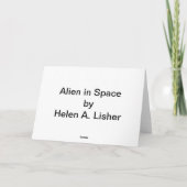 Cartes Pour Fêtes Annuelles Alien dans l'espace (Dos)