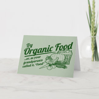 Cartes Pour Fêtes Annuelles Aliment biologique - vos grands-parents l'ont