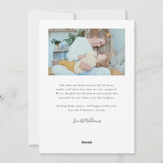 Cartes Pour Fêtes Annuelles All Heart White Multi Photo Valentines Day  (Dos)