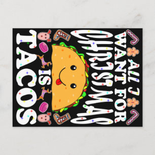 Cartes Pour Fêtes Annuelles All I Want For Christmas Is Tacos