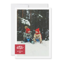 All Is Bright Bold Red Checkerboard Festive