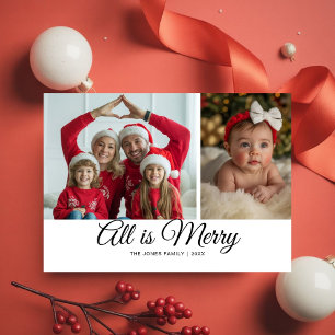 Cartes Pour Fêtes Annuelles All Is Bright - Whimsical Family Christmas Card