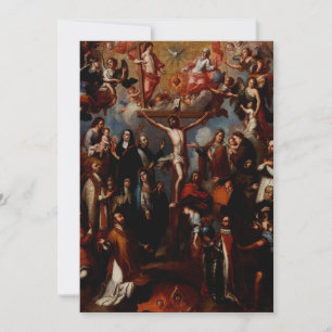 Cartes Pour Fêtes Annuelles Allégorie de la Crucifixion avec des saints jésuit