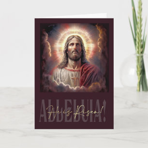 Cartes Pour Fêtes Annuelles Alléluia ! Salut est Risen ! Tableau de Jésus-Chri