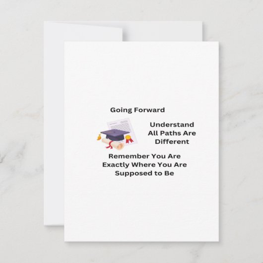 Cartes Pour Fêtes Annuelles Aller de l'avant pour une graduation (Devant)