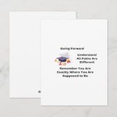 Cartes Pour Fêtes Annuelles Aller de l'avant pour une graduation (Devant / Derrière)