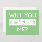 Cartes Pour Fêtes Annuelles allez-vous rompre avec moi ? (Devant / Derrière)