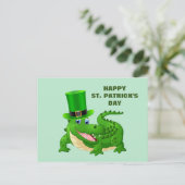 Cartes Pour Fêtes Annuelles Alligator de la Saint Patrick (Debout devant)