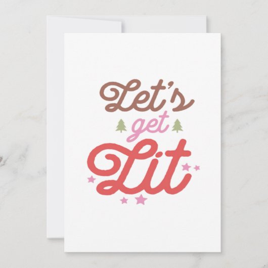 Cartes Pour Fêtes Annuelles Allumons les lumières, Noël (Devant)