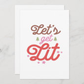 Cartes Pour Fêtes Annuelles Allumons les lumières, Noël (Devant / Derrière)