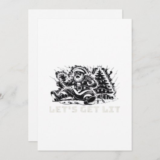 Cartes Pour Fêtes Annuelles Allumons-nous Drôle de Noël Vibes Classique (Devant / Derrière)