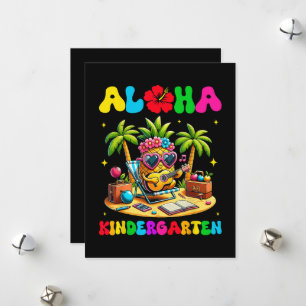 Cartes Pour Fêtes Annuelles Aloha Maternelle Ananas Hawaï Rentree Scolaire