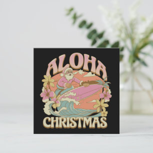 Cartes Pour Fêtes Annuelles Aloha Noël Surfant Père Noël Hawaïen Kalikimaka 