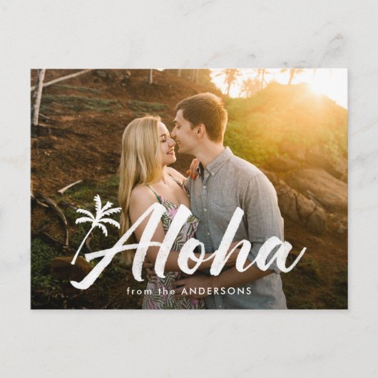 Cartes Pour Fêtes Annuelles Aloha Palm Tree 2 Photo (Devant)