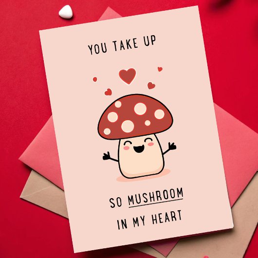 Cartes Pour Fêtes Annuelles Alors Champignons dans mon coeur enfants classe Va