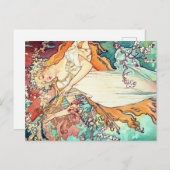 Cartes Pour Fêtes Annuelles Alphonse Mucha (Devant / Derrière)