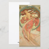 Cartes Pour Fêtes Annuelles Alphonse Mucha - Danse (Devant / Derrière)