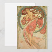 Cartes Pour Fêtes Annuelles Alphonse Mucha - danse (Devant / Derrière)