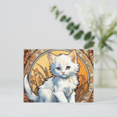 Cartes Pour Fêtes Annuelles Alphonse Mucha Style Chat (Debout devant)