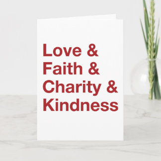 Cartes Pour Fêtes Annuelles Alternate Kind Words Holiday Card (Red)