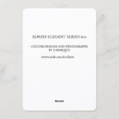 CARTES POUR FÊTES ANNUELLES ALWAYS ELEGANT #10 (Dos)