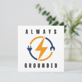 Cartes Pour Fêtes Annuelles always grounded funny electrician (Debout devant)