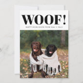 Cartes Pour Fêtes Annuelles Amant chien drôle Noël photo mignon Personnalisé (Devant)