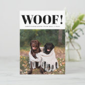 Cartes Pour Fêtes Annuelles Amant chien drôle Noël photo mignon Personnalisé (Debout devant)