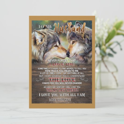 Cartes Pour Fêtes Annuelles Amants de mari | À mon mari je t'aimais (Debout devant)