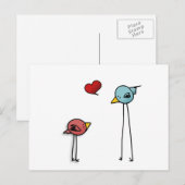 Cartes Pour Fêtes Annuelles amants mignons de valentine de bande dessinée de (Devant / Derrière)