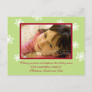 Cartes Pour Fêtes Annuelles Amaryllis Snowflakes : Photo de Christma Postcard