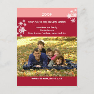 Cartes Pour Fêtes Annuelles Amaryllis Snowflakes : Photo de Christma Postcard