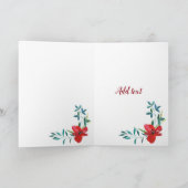 Cartes Pour Fêtes Annuelles Amaryllis, voeux de Noël. (Intérieur)