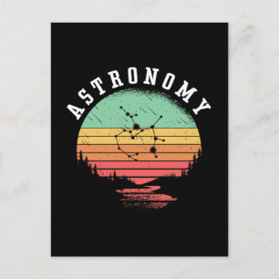 Cartes Pour Fêtes Annuelles Amateurs d'astronomie Stars de l'Espace Rétro Plan