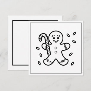 Cartes Pour Fêtes Annuelles Amateurs de coloriage festif pain d'épices de Noël