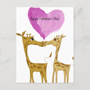 Cartes Pour Fêtes Annuelles Amateurs de girafe adorables