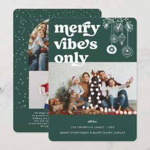 Cartes Pour Fêtes Annuelles Ambiance Joyeuse de Noël Photo de vacances de No