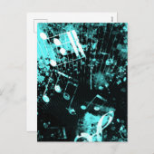 Cartes Pour Fêtes Annuelles Ambiance musicale 6 (Devant / Derrière)